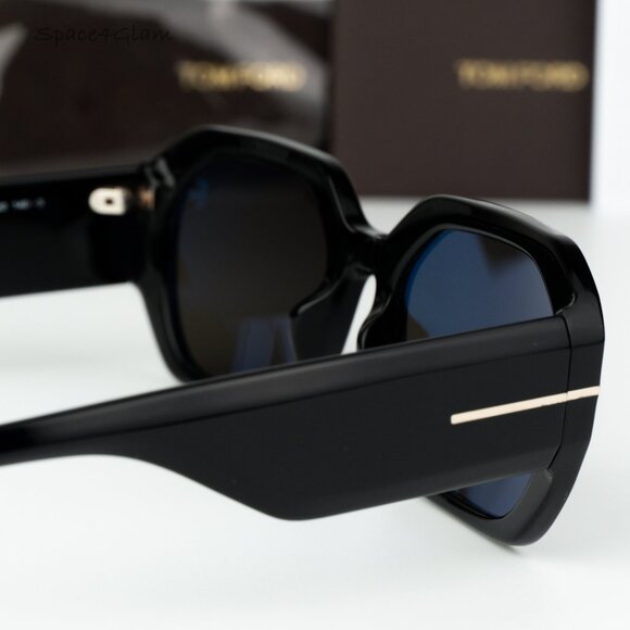 Tom Ford Women Sunglasses Black Smoke Square VERONIQUE-02 FT0917 01A BRAND NEW main image 4